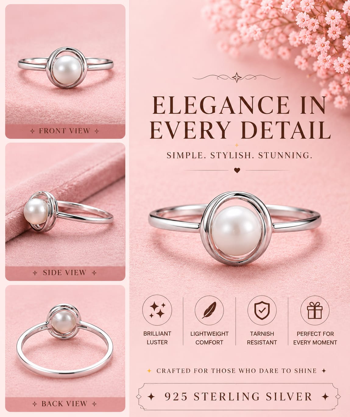 Premium 925 Sterling Silver Ring for Women