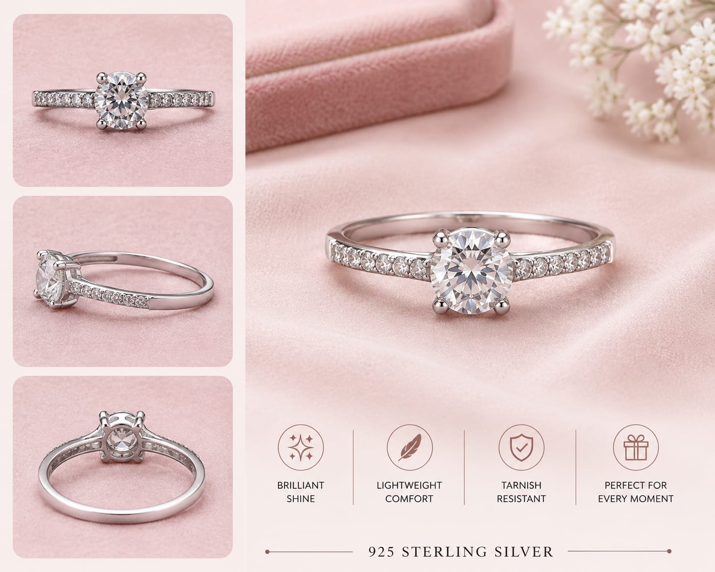Premium 925 Sterling Silver Ring for Women