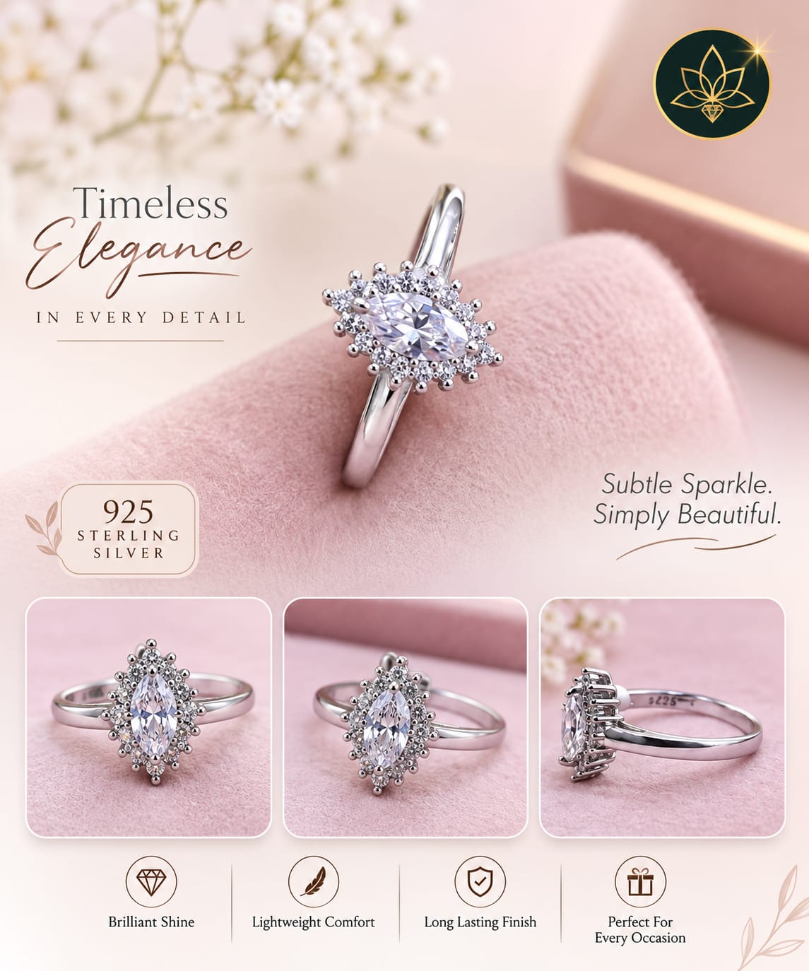 Premium 925 Sterling Silver Ring for Women