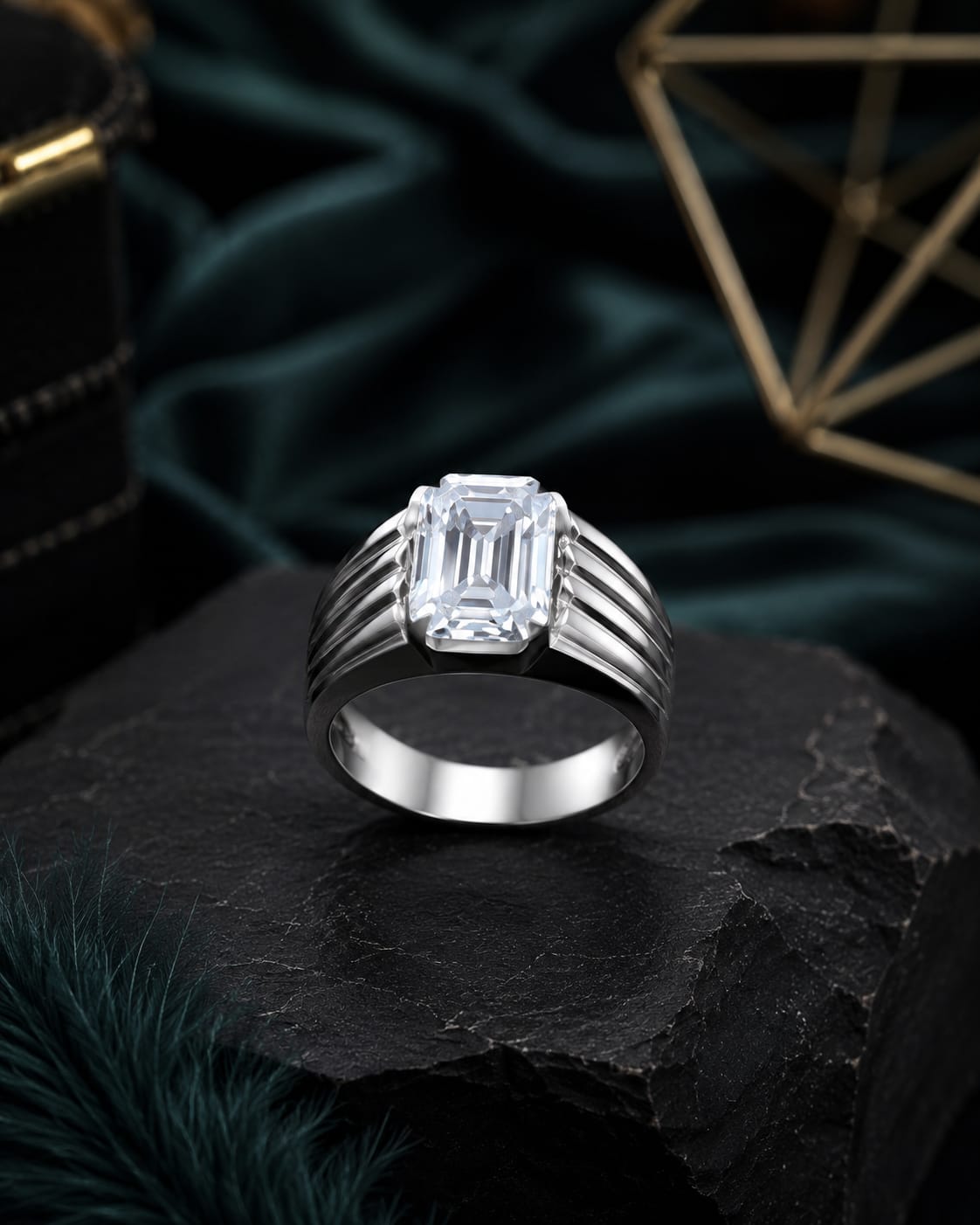 classic straling silver soliter ring