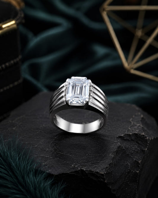 classic straling silver soliter ring