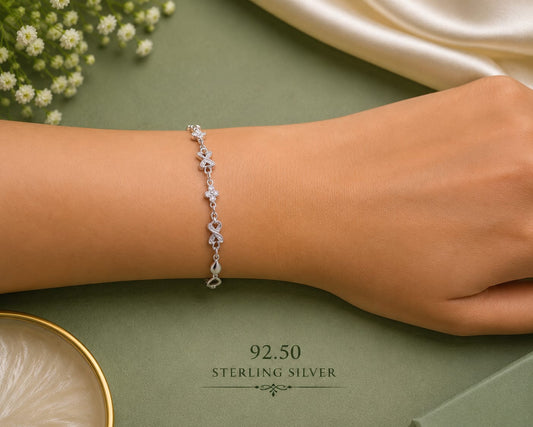 925 Sterling Silver Elegant Ladies Lucky Bracelet
