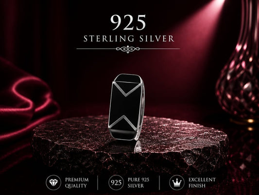 Primium starling silver mens ring