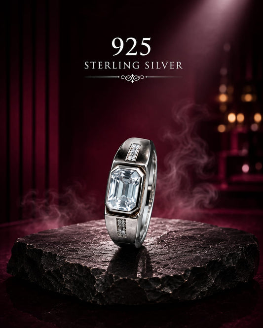 Primium starling silver mens ring