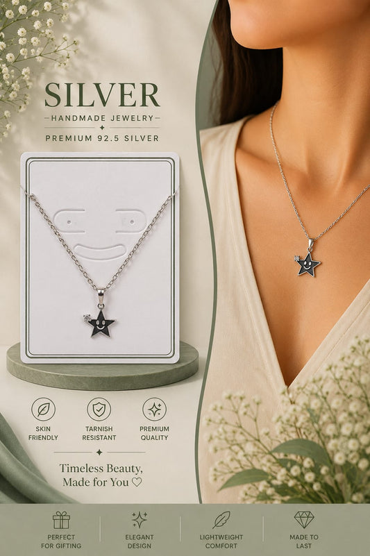 Mokshara Timeless Beauty 92.5 Sterling Silver Pendant & Earring Set