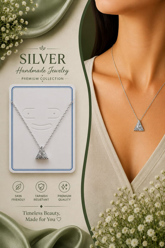 Mokshara Timeless Beauty 92.5 Sterling Silver Pendant & chain