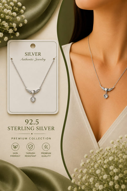 Mokshara Timeless Beauty 92.5 Sterling Silver Pendant & chain