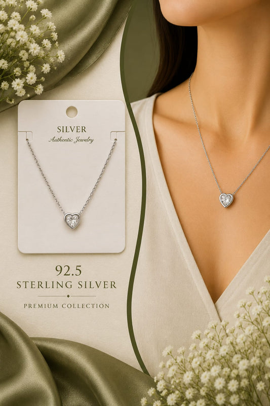 Mokshara Timeless Beauty 92.5 Sterling Silver Pendant & chain