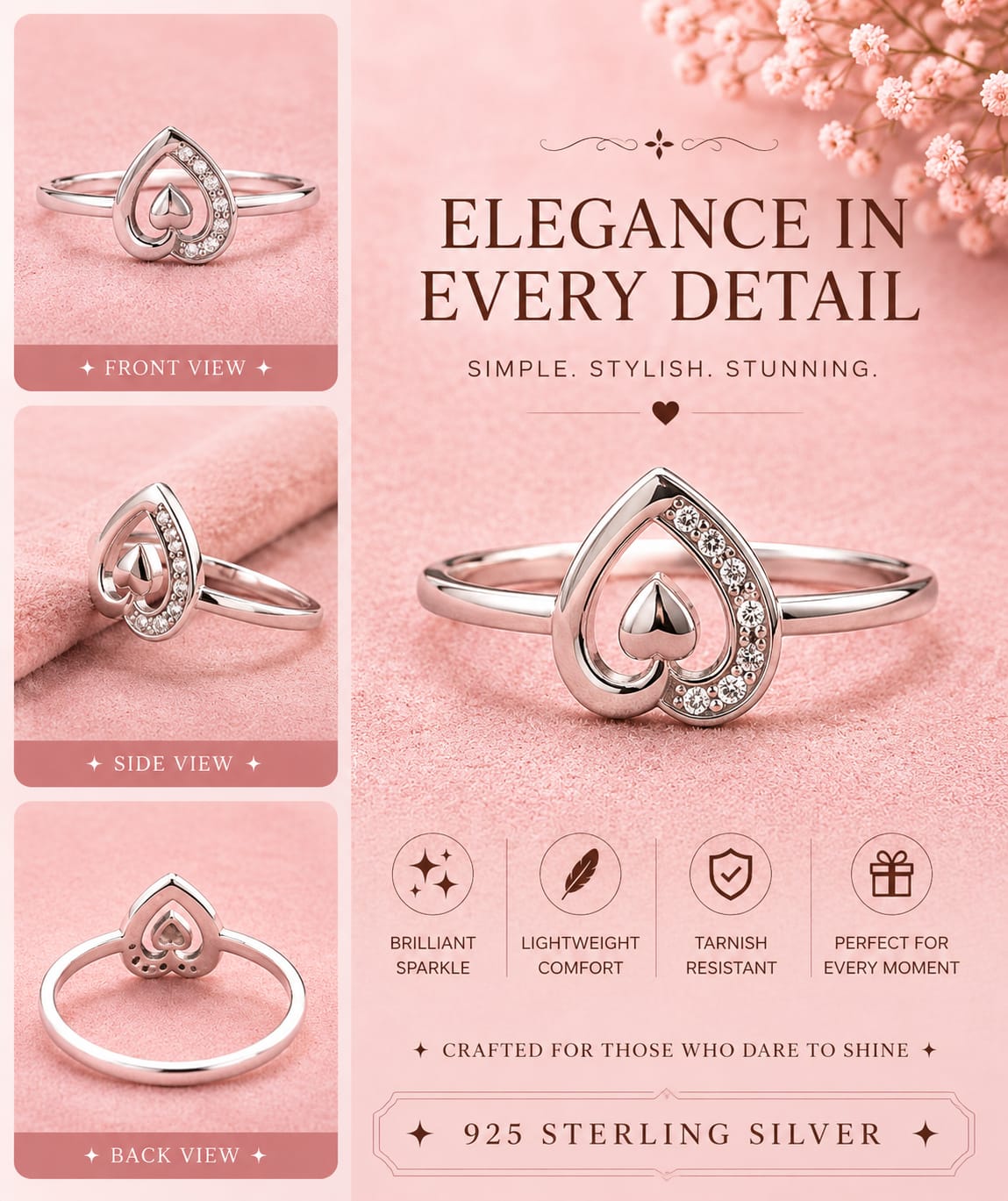 Premium 925 Sterling Silver Ring for Women