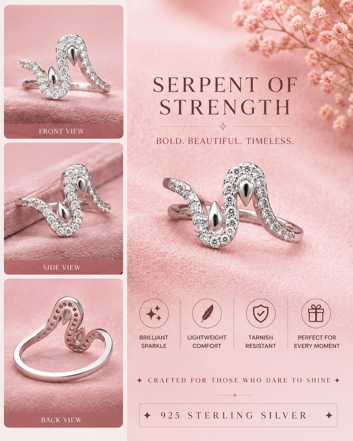 Premium 925 Sterling Silver Ring for Women